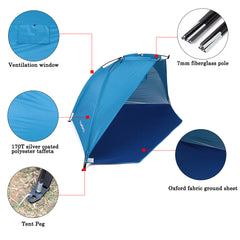 Half-Open Waterproof Camping Tent